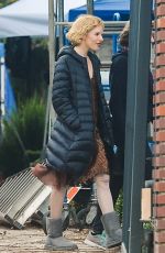 SIENNA MILLER on the Set of Live by Night in Los Angeles 12/11/2015