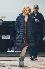 SIENNA MILLER on the Set of Live by Night in Los Angeles 12/11/2015