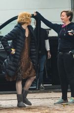 SIENNA MILLER on the Set of Live by Night in Los Angeles 12/11/2015
