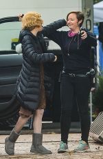 SIENNA MILLER on the Set of Live by Night in Los Angeles 12/11/2015