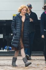 SIENNA MILLER on the Set of Live by Night in Los Angeles 12/11/2015