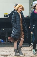SIENNA MILLER on the Set of Live by Night in Los Angeles 12/11/2015