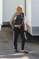 SIENNA MILLER on the Set of Live by Night Movie in Los Angeles 12/04/2015