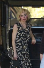 SIENNA MILLER on the Set of Live by Night Movie in Los Angeles 12/07/2015