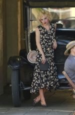SIENNA MILLER on the Set of Live by Night Movie in Los Angeles 12/07/2015