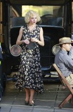 SIENNA MILLER on the Set of Live by Night Movie in Los Angeles 12/07/2015