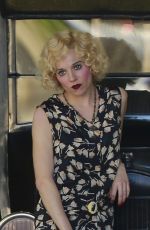 SIENNA MILLER on the Set of Live by Night Movie in Los Angeles 12/07/2015