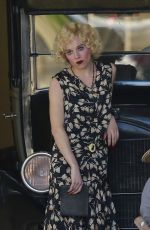 SIENNA MILLER on the Set of Live by Night Movie in Los Angeles 12/07/2015
