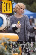 SIENNA MILLER on the Set of Live by Night Movie in Los Angeles 12/10/2015