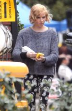 SIENNA MILLER on the Set of Live by Night Movie in Los Angeles 12/10/2015