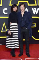 SOPHIE HUNTER at Star Wars: The Force Awakens Premiere in London 12/16/2015