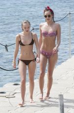SUKI and IMMY WATERHOUSE in Bikinis at a Beach in Barbados 122/27/2015