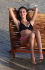 TAYLOR HILL on the Set of VS Photoshoot in St. Barts 12/11/2015