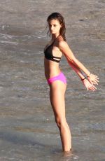 TAYLOR HILL on the Set of VS Photoshoot in St. Barts 12/11/2015