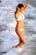 TAYLOR HILL on the Set of VS Photoshoot in St. Barts 12/11/2015