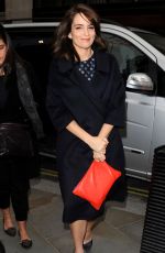 TINA FEY Out and About in London 10/12/2015