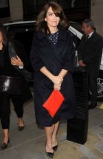 TINA FEY Out and About in London 10/12/2015