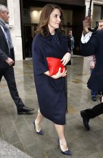 TINA FEY Out and About in London 10/12/2015