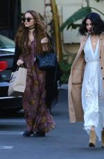 VANESSA and STELLA HUDGENS Out and About in Studio City 12/24/2015