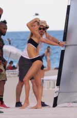 VITA SIDORKINA in Bikini on the Set of a Photoshoot at a Beach in Miami 12/17/2015