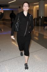 WHITNEY CUMMINGS Make-up Free at LAX Airport in Los Angeles 12/22/2015