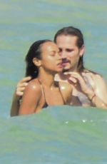 ZOE SALDANA in Bikini on Vacation in Mexico 12/14/2015