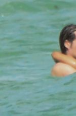 ZOE SALDANA in Bikini on Vacation in Mexico 12/14/2015