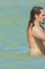 ZOE SALDANA in Bikini on Vacation in Mexico 12/14/2015