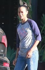 ZOE SALDANA Out and About in Beverly Hills 12/09/2015
