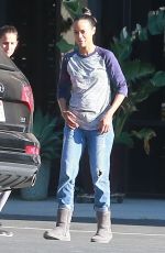 ZOE SALDANA Out and About in Beverly Hills 12/09/2015