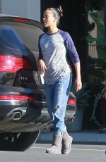 ZOE SALDANA Out and About in Beverly Hills 12/09/2015
