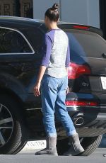 ZOE SALDANA Out and About in Beverly Hills 12/09/2015