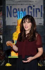 ZOOEY DESCHANEL and HANNAH SIMONE at New Girl 100th Wpisode Cake Cutting in Culver City 12/02/2015