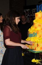 ZOOEY DESCHANEL and HANNAH SIMONE at New Girl 100th Wpisode Cake Cutting in Culver City 12/02/2015