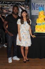 ZOOEY DESCHANEL and HANNAH SIMONE at New Girl 100th Wpisode Cake Cutting in Culver City 12/02/2015