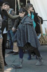 ZOOEY DESCHANEL on the Set of New Girl in Los Angeles 12/115/2015