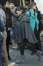 ZOOEY DESCHANEL on the Set of New Girl in Los Angeles 12/115/2015