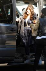 ZOOEY DESCHANEL on the Set of New Girl in Los Angeles 12/115/2015