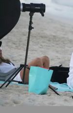 ABIGAIL ABBEY CLANCY in Wwimwear on the Set of a Photoshoot in Dubai, January 2016