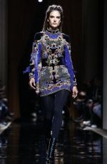 ALESSANDRA AMBROSIO on the Runway of Balmain Fashion Show in Paris 01/23/2016