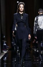 ALESSANDRA AMBROSIO on the Runway of Balmain Fashion Show in Paris 01/23/2016