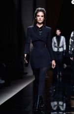 ALESSANDRA AMBROSIO on the Runway of Balmain Fashion Show in Paris 01/23/2016