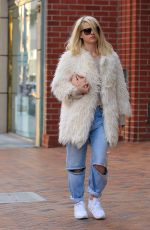 ALICE EVE in Ripped Jeans Out in Los Angeles 01/15/2016