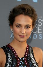 ALICIA VIKANDER at Critics’s Choice Awards 2016 in Santa Monica 01/17/2016