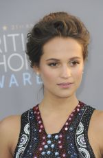 ALICIA VIKANDER at Critics’s Choice Awards 2016 in Santa Monica 01/17/2016
