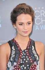 ALICIA VIKANDER at Critics’s Choice Awards 2016 in Santa Monica 01/17/2016