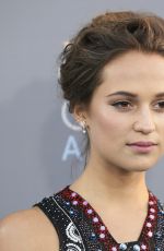 ALICIA VIKANDER at Critics’s Choice Awards 2016 in Santa Monica 01/17/2016