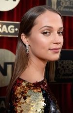 ALICIA VIKANDER at Screen Actors Guild Awards 2016 in Los Angeles 01/30/2016