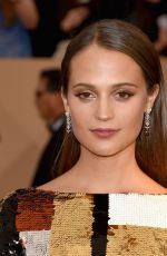 ALICIA VIKANDER at Screen Actors Guild Awards 2016 in Los Angeles 01/30/2016
