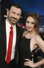 ALISON BRIE at JImmy Kimmel Live! 01/27/2016